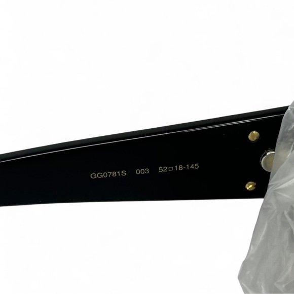 GUCCI HOLLYWOOD FOREVER Avant Garde Embellished Black Logo Sunglasses Resort - Picture 15 of 16